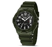 HANPOSH Orologio Uomo Orologi Analogico Al Quarzo Impermeabile In Gomma Siliconica Con Data Luminosa Attività All'aria Aperta Per Uomini e Uomini Per Papà