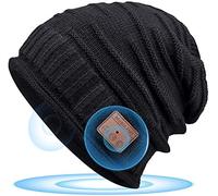 HANPURE Cappello Bluetooth 5.0 Regali Natale Donna - Musica Berretto Idee Regalo Uomo & Donna Economici, Cappello Bluetooth con Altoparlanti Stereo HD e Cuffie Wireless Carta Regalo Natale