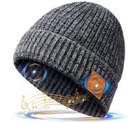 HANPURE Regali per Uomo Donna Bluetooth Beanie Cappello Musicale Wireless con Cuffie, Idee Regalo per Uomo Donna, Bluetooth V5.0 Aggiornato Completamente Lavabile