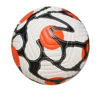 HanQZen Calcio n. 5 (2025) - Palla per ragazzi unisex per gli appassionati di calcio e tempo libero | Palla da strada di alta qualità (bianco-nero-arancione)