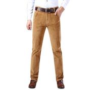 Hanraz Pantaloni in velluto a coste da uomo, invernali, largo, elasticizzati, in tessuto chino, per il tempo libero, per il lavoro, per il tempo libero, grandi dimensioni, in flanella, casual, con