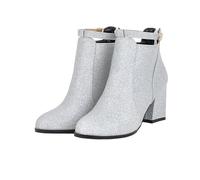 Hanraz Scarpe glitterate da donna con paillette, eleganti scarpe in vernice glitterate, comode con paillettes fantasiose, scarpe da ginnastica con plateau Y2k, A01 argento, 37/EU