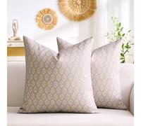 Hanrunsi Federa per Cuscino Floreale 40x40 cm Federe per Cuscini per Divano Cuscino Decorativo Moderno Cachi per Camera da Letto Divano per Esterni Set di 2 Federe Decorative