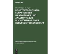 Hans Crüger H J Rohstoffgenossenschaften Der Handwerker Und A (Copertina rigida)