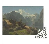 Hans Gude Jigsaw Puzzle arte,1000 Pcs Rompicapo dipinto Classici, Puzzles opere d'arte famose nel mondo, Puzzle Per Gioco Familiare, Regalo Per Amore E Amico, Festa Gioco
