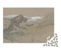 Hans Gude Puzzle 1000 Pezzi Difficoltà Medio-Alt, Rompicapo disegno Adulti, arte Idea Regalo Perfetto, Impegnativi Puzzles museo Bellissimi Con Colori Brillant