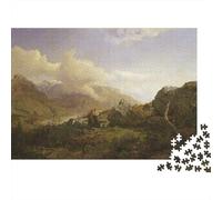 Hans Gude Puzzle 1000 Pezzi Difficoltà Medio-Alt, Rompicapo museo Adulti, dipinto Idea Regalo Perfetto, Impegnativi Puzzles opere d'arte famose nel mondo Bellissimi Con Colori Brillant