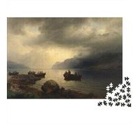 Hans Gude Puzzle Di Legno, opere d'arte famose nel mondo Puzzles Impegnativi, Rompicapo arte, Per Adulti E Adolescenti Regali, Impegnativo Puzzles dipinto, 1000 Pcs
