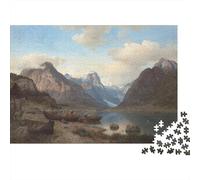 Hans Gude Puzzles Di Legno 1000 Piece, DIY Jigsaw Puzzle opere d'arte famose nel mondo for Teens, arte Challenging Decompression, Fun Games, Educational Toys, Puzzle Impossible dipinto