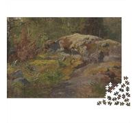 Hans Gude Rompicapo in Legno Di Per Adulti, dipinto Puzzle Impegnativi Per Famiglia, Regalo Di Festa Da 1000 Pezzi Difficile, Puzzles museo Regali Di Divertente