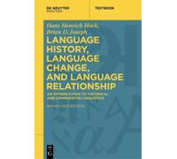 Hans Henrich Hock Br Language History, Language Change, and Language (Tascabile)