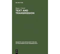 Hans J. Tertel Text and Transmission (Copertina rigida)