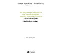 Hans-Joachim Ja Der Diskurs ueber Deklamation und ueber die P (Copertina rigida)