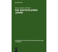 Hans Joachim Schröder Die gestohlenen Jahre (Copertina rigida)