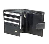 Hans Kniebes| Portafoglio da uomo in pelle | Portafoglio da uomo con fermo in formato verticale con 14 scomparti per carte di credito, portafoglio con protezione RFID | portafoglio in pelle nappa |