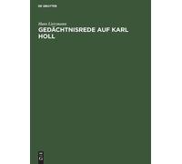Hans Lietzmann Gedächtnisrede Auf Karl Holl (Copertina rigida)