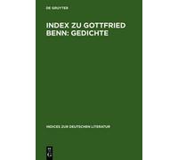 Hans Otto Horch Index Zu Gottfried Benn: Gedichte (Copertina rigida)