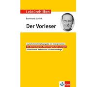 Hans-Peter Reis Klett Lektürehilfen Bernhard Schlink, Der Vorleser: (Tascabile)