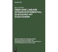 Hans Schubert Über Eine Lineare Integrodifferentialgleichung (Copertina rigida)