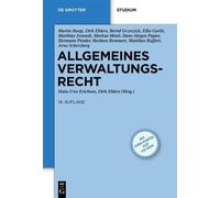 Hans-Uwe Erichsen Allgemeines Verwaltungsrecht (Tascabile) de Gruyter Studium
