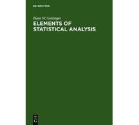 Hans W. Gottinger Elements of Statistical Analysis (Copertina rigida)