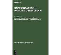 Hans Würdinger § 1-104 Hgb Und Gesetz Über Die Kaufmannseigen (Copertina rigida)