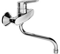 Hansa, 09692195, Lavello Miscelatore monocomando Hansa leva anello di torsione, a parete, bocca girevole, cromo