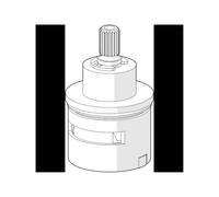Hansa - 59913468 montatura ceramica rubinetto di arresto/Deviatore integrato Tempra Style P/58429103