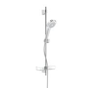 Hansa Basicjet Style set doccia con asta saliscendi e mensola, 1 tipo di getto, 44770111, Basicjet Style cromo [Rubinetteria Bagno > Set Doccia]
