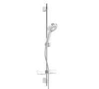 Hansa Basicjet Style set doccia con asta saliscendi e mensola, 3 tipi di getto, 44790131, Basicjet Style cromo [Rubinetteria Bagno > Set Doccia]