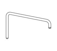 Hansa braccio doccia per sistema doccia Viva con asta scorrevole con passaggio dell’acqua, 59913810, Viva cromo [Rubinetteria Bagno > Ricambi Rubinetteria Bagno]