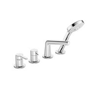 Hansa Designo Style rubinetto bordo vasca, miscelatore monocomando, 53122063, Designo Style cromo/bianco [Rubinetteria Bagno > Rubinetteria Vasca]