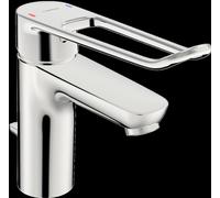 HANSA HANSAclinca Mitigeur de lavabo, saillie 114 mm, levier 209 mm, avec tirette, chromé, 45012185, 45012185