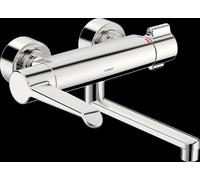 HANSA HANSAclinca Safety + robinetterie de lavabo, saillie 285 mm, levier de commande long, chromé, 08805202, 08805202