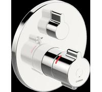 HANSA HANSAclinca Safety + set de finition pour baignoire et douche, 2 consommateurs, encastré, chrome, 88629085, 88629085