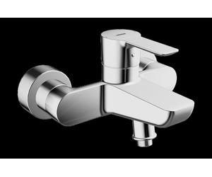 HANSA HANSALIGNA Mitigeur de bain et douche, avec dispositif de sécurité, saillie : 152mm, chrome, 06742103, 06742103