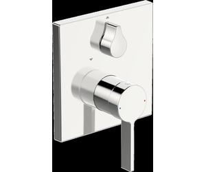 HANSA HANSALOFT Mitigeur de bain et douche, kit de finition, encastré, rosace carrée, chromé, 87609003, 87609003