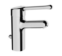 HANSA HANSAMEDIPRO protec Mitigeur de lavabo, avec tirette, levier de commande long, saillie 120 mm, chromé, 01612106, 01612106
