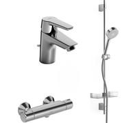 HANSA HANSAPOLO Set de robinetterie pour salle de bains, bec de baignoire sans mousseur, 46520090, 46530090, 46530090