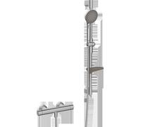 HANSA HANSAPRISMA Mitigeur de douche avec ensemble de douche, 770mm, 3 jets, 4813042180, 4813042180, Colorazione: Acciaio spazzolato