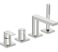 HANSA HANSASTELA Set de montage final pour bain/douche, 4 trous, rosace carrée, chrome, 57302473, 57302473