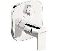 HANSA HANSASTELA Set de montage final pour bain/douche, avec Blueclick et Bluetune, rosace soft edge, chrome, 87843173, 87843173