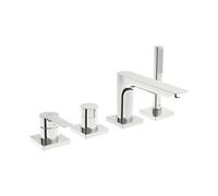 Hansa Ligna rubinetto bordo vasca, miscelatore monocomando, 06442473, Ligna cromo/bianco [Rubinetteria Bagno > Rubinetteria Vasca]