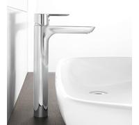 Hansa Ligna rubinetto lavabo con corpo del rubinetto rialzato, 06032203, Ligna cromo [Rubinetteria Bagno > Rubinetteria Lavabo]