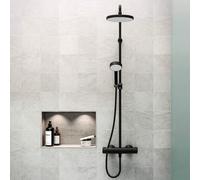 Hansa Micra sistema doccia, termostatico, 4435013033, Micra nero opaco [Rubinetteria Bagno > Colonne Doccia]