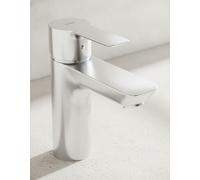 HANSA HANSALIGNA Mitigeur de lavabo, sans vidage, avec dispositif de sécurité, saillie : 108mm, chromé, 06082203, 06082203