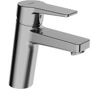 Hansa Hansatwist, miscelatore monocomando per lavabo, monoforo, sporgenza 123 mm, senza scarico a scomparsa, collegamento tramite tubi flessibili a pressione, cromato
