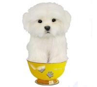 Hansa Realistic Dog Tazza da tè Morbido Peluche Peluche 15 cm dai 3 anni in su