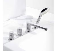 HANSA HANSARONDA robinetterie de baignoire, set de finition, avec dispositif de sécurité, rosace ronde, saillie : 238 mm, 4 trous, 03402473, 03402473