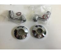 Hansa S-CONNETTORE Aperto Cromo, Con Rosette, 45mm, 2 Pezzo, 59902036